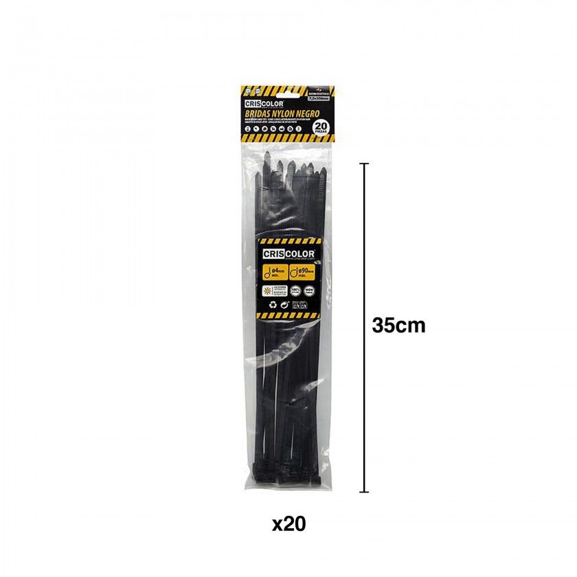 Abraçadeira Nylon Preto Pack 20 Abraçadeira Nylon Preto Pack 20