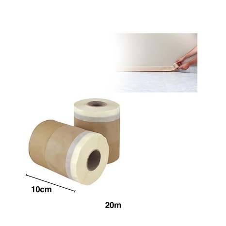 Rolo Fita Papel Krepp Bege - Image product