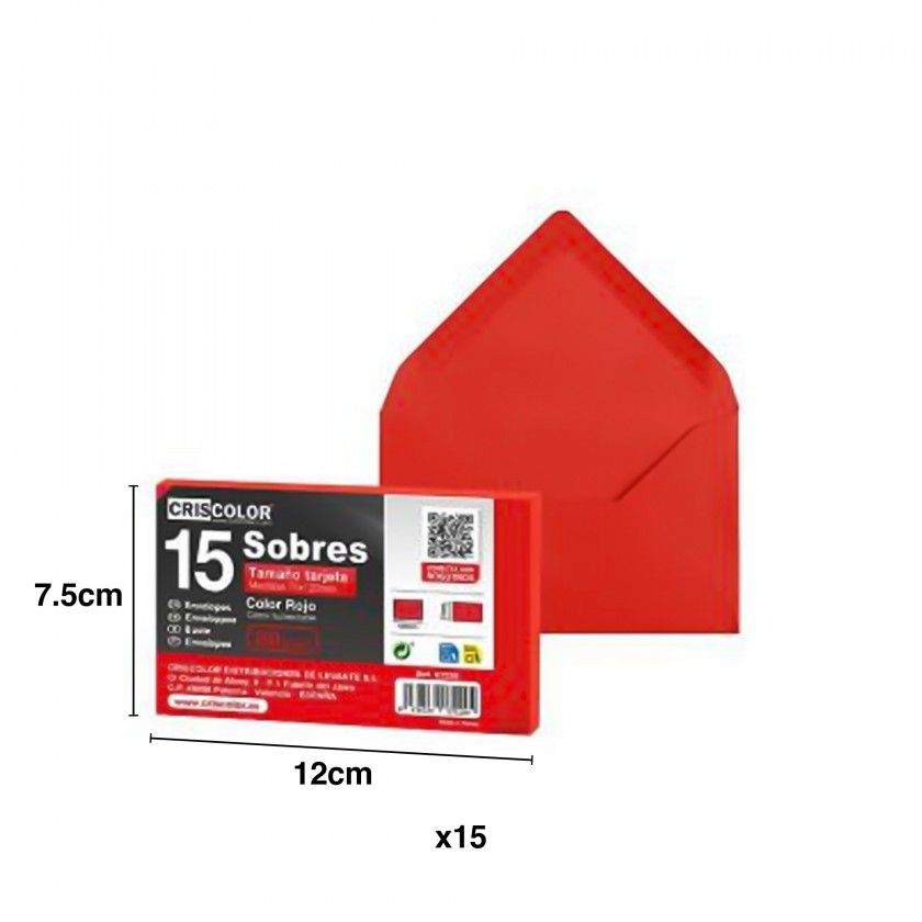Envelope 7.5X12cm Pack 15 Envelope 7.5X12cm Pack 15