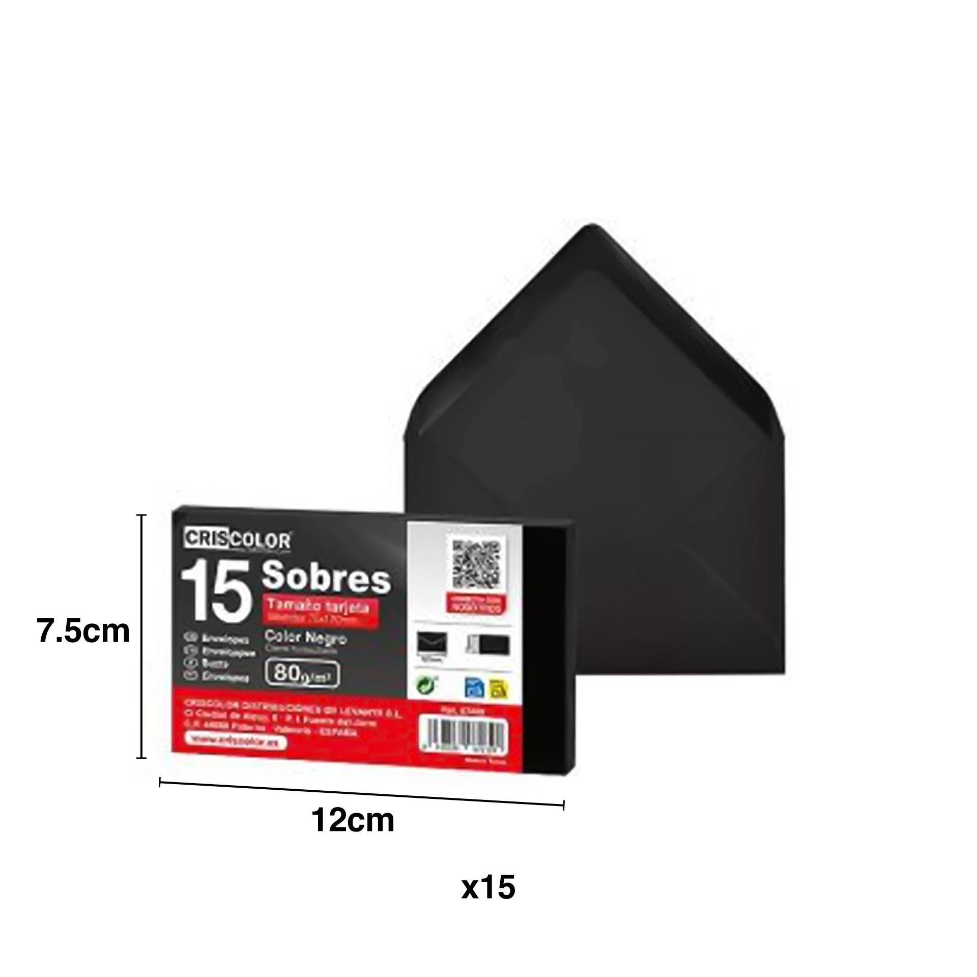 Envelope 7.5X12cm Pack 15