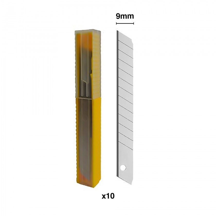 L�minas X-Ato Metal Cinzento 9mm Pack 10