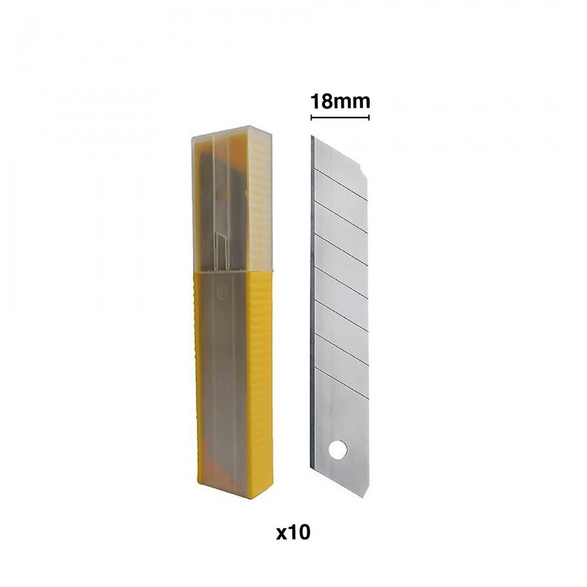 Lâminas X-Ato Metal Cinzento 18mm Pack 10 Lâminas X-Ato Metal Cinzento 18mm Pack 10
