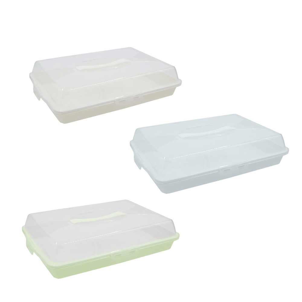 Boleira Pl�stica com Tampa Retangular 44X30X10cm