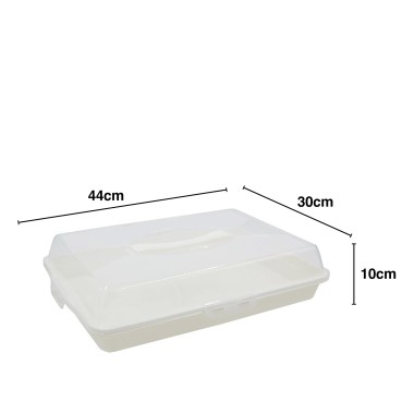 Boleira Pl�stica com Tampa Retangular 44X30X10cm