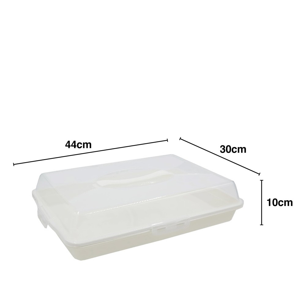 Boleira Pl�stica com Tampa Retangular 44X30X10cm