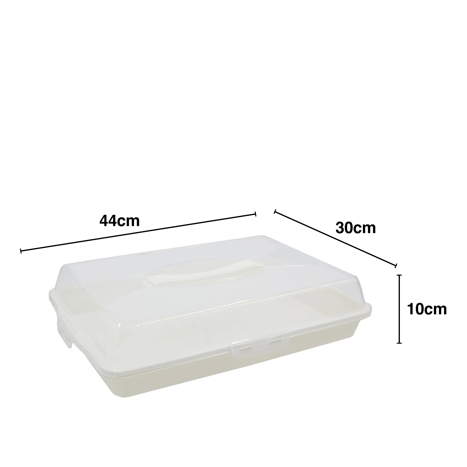 Boleira Plástica com Tampa Retangular 44X30X10cm