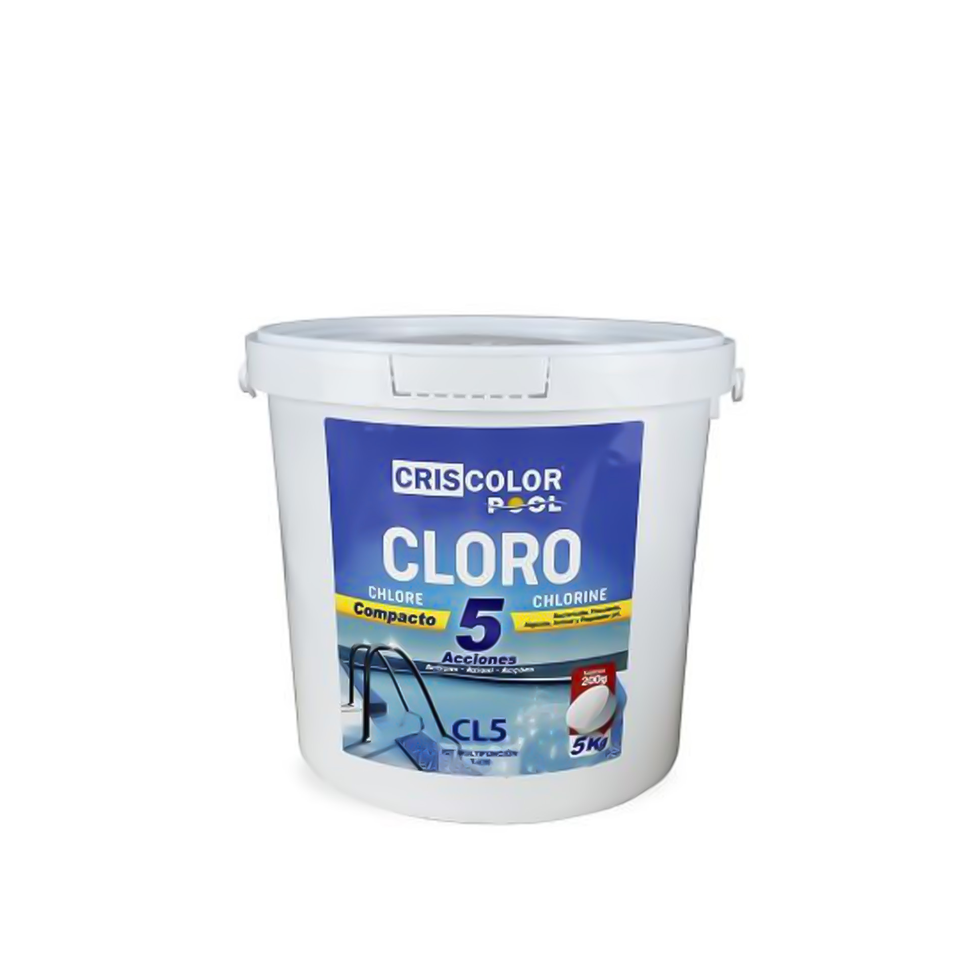 Cloro Compacto 5 Ações Branco 5kg