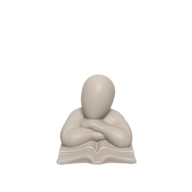 Busto Cerâmica Livro 12X9X13cm