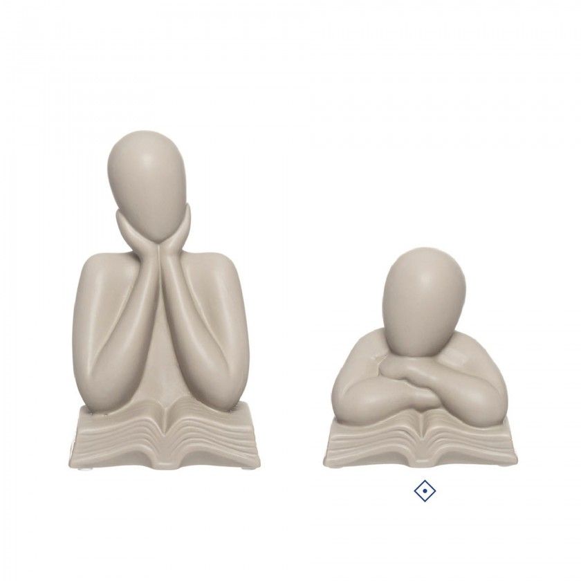 Busto Cerâmica Livro 12X9X13cm Busto Cerâmica Livro 12X9X13cm