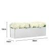 Floreira Espelho Rosas Brancas 40X10X10cm Floreira Espelho Rosas Brancas 40X10X10cm