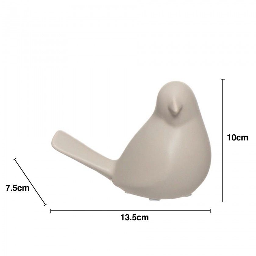 Pássaro Cerâmica 13.5X7.5X10cm Pássaro Cerâmica 13.5X7.5X10cm