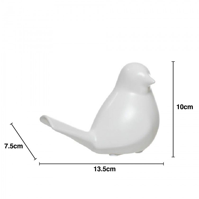 Pássaro Cerâmica 13.5X7.5X10cm Pássaro Cerâmica 13.5X7.5X10cm