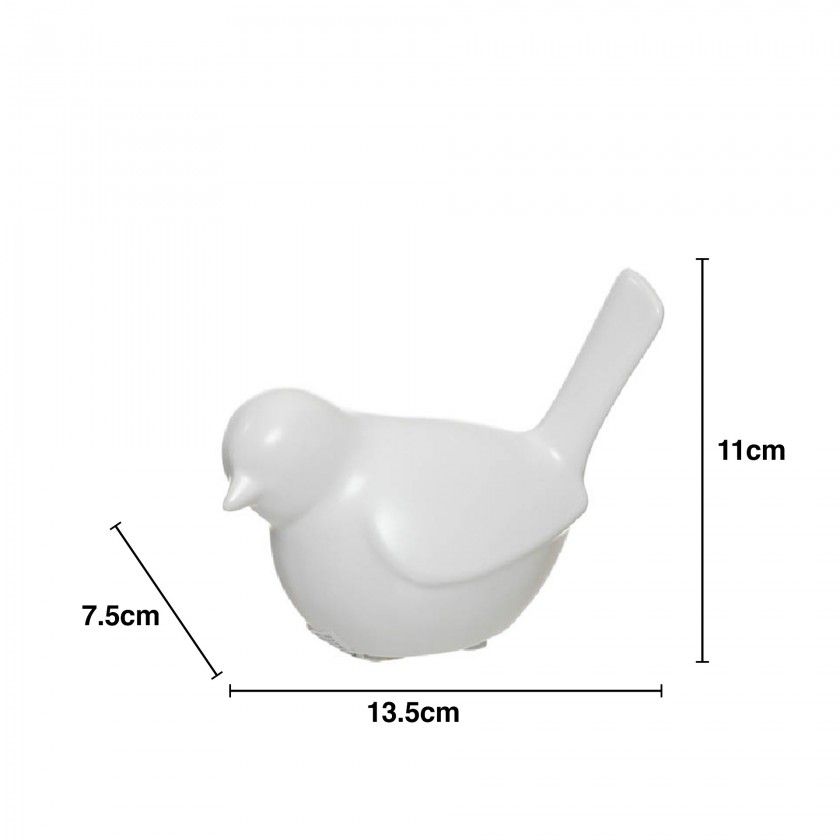 Pássaro Cerâmica 13.5X7.5X11cm Pássaro Cerâmica 13.5X7.5X11cm