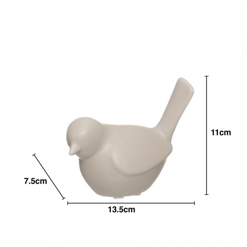 Pássaro Cerâmica 13.5X7.5X11cm Pássaro Cerâmica 13.5X7.5X11cm