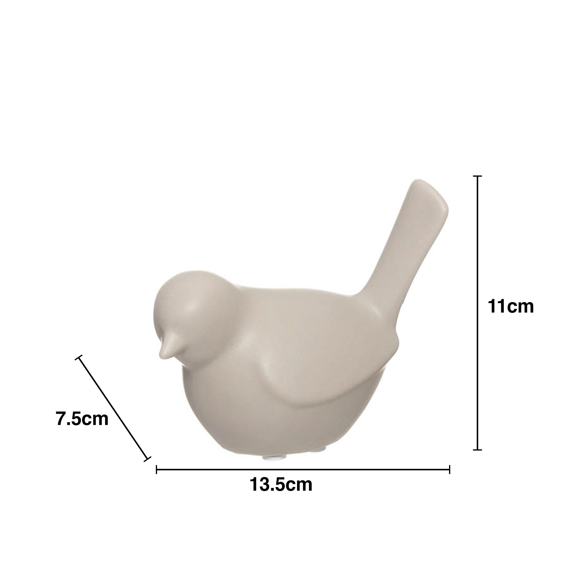 Pássaro Cerâmica 13.5X7.5X11cm