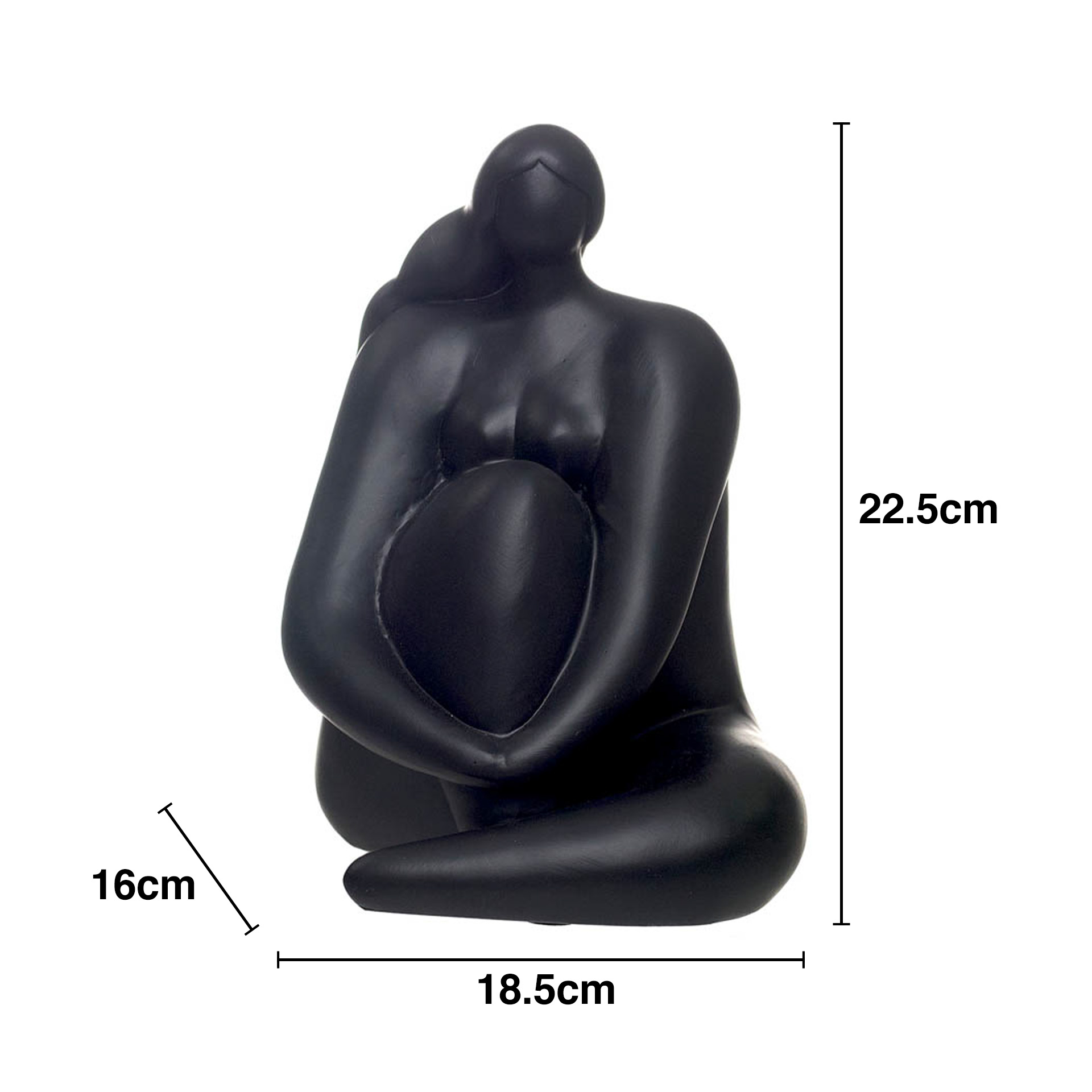 Estátua Poliresina Mulher 18.5X16X22.5cm