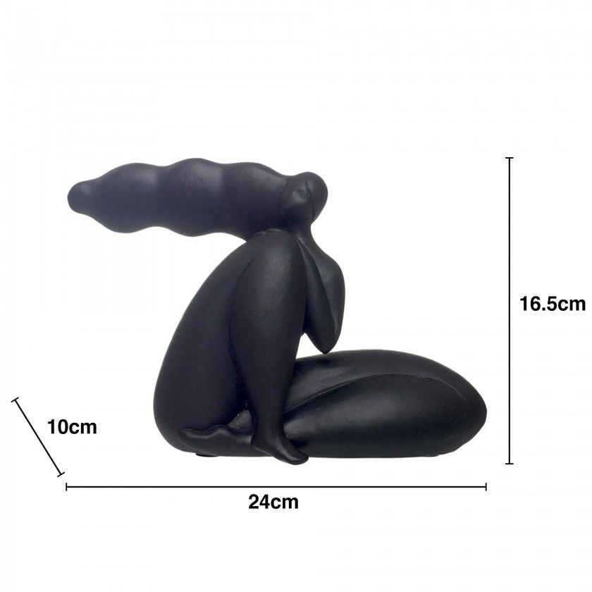 Estátua Poliresina Mulher 24X10X16.5cm Estátua Poliresina Mulher 24X10X16.5cm