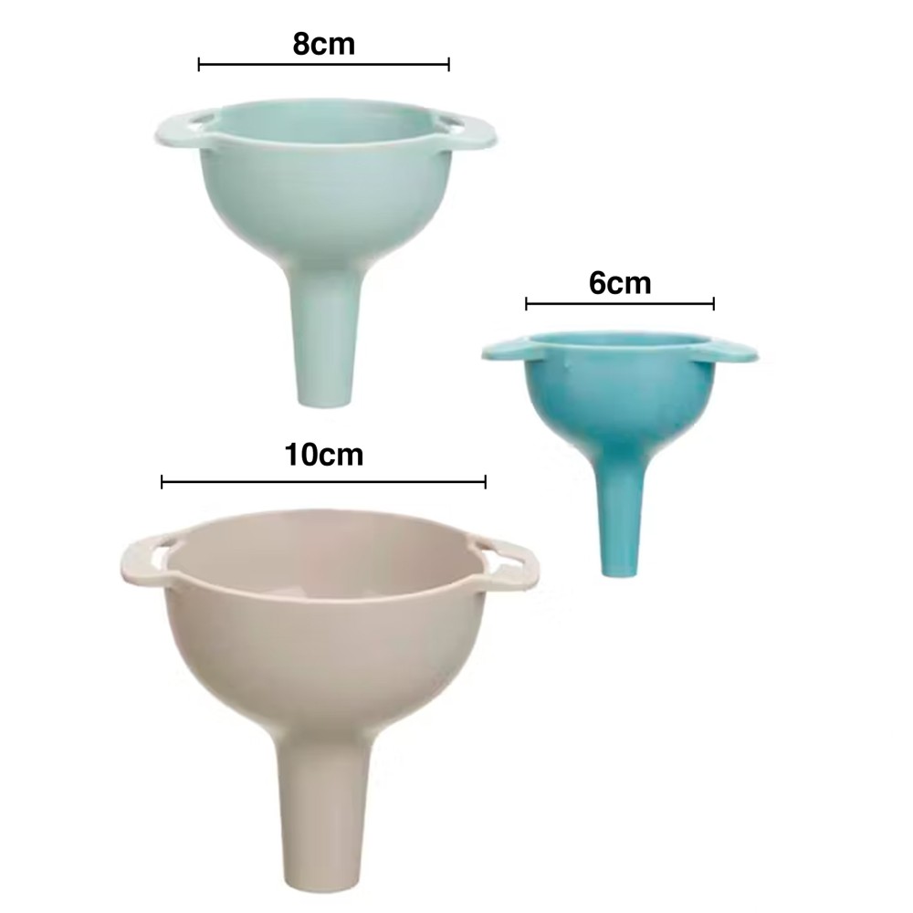 Funil Pl�stico com Filtro 6/8/10cm Pack 3