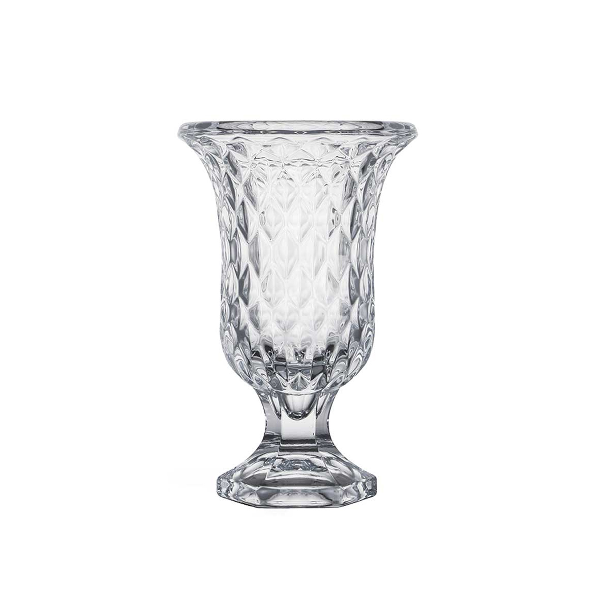 Jarra Vidro com Pé Diamante 23.5cm