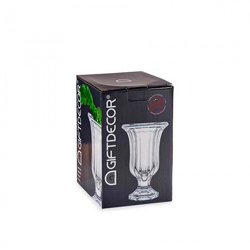 Jarra Vidro com Pé Riscas Jarra Vidro com Pé Riscas