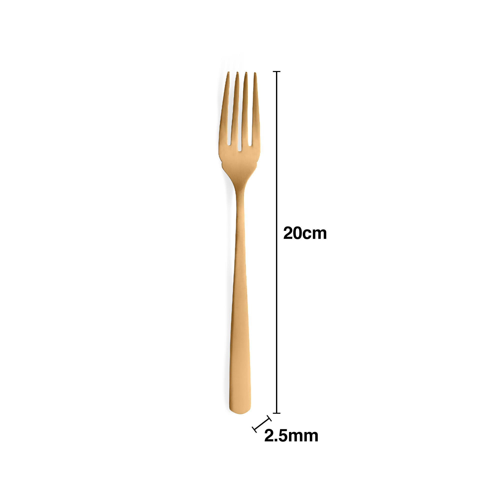 Garfo Inox Stuttgart Gold Peixe 2.5mmX20cm