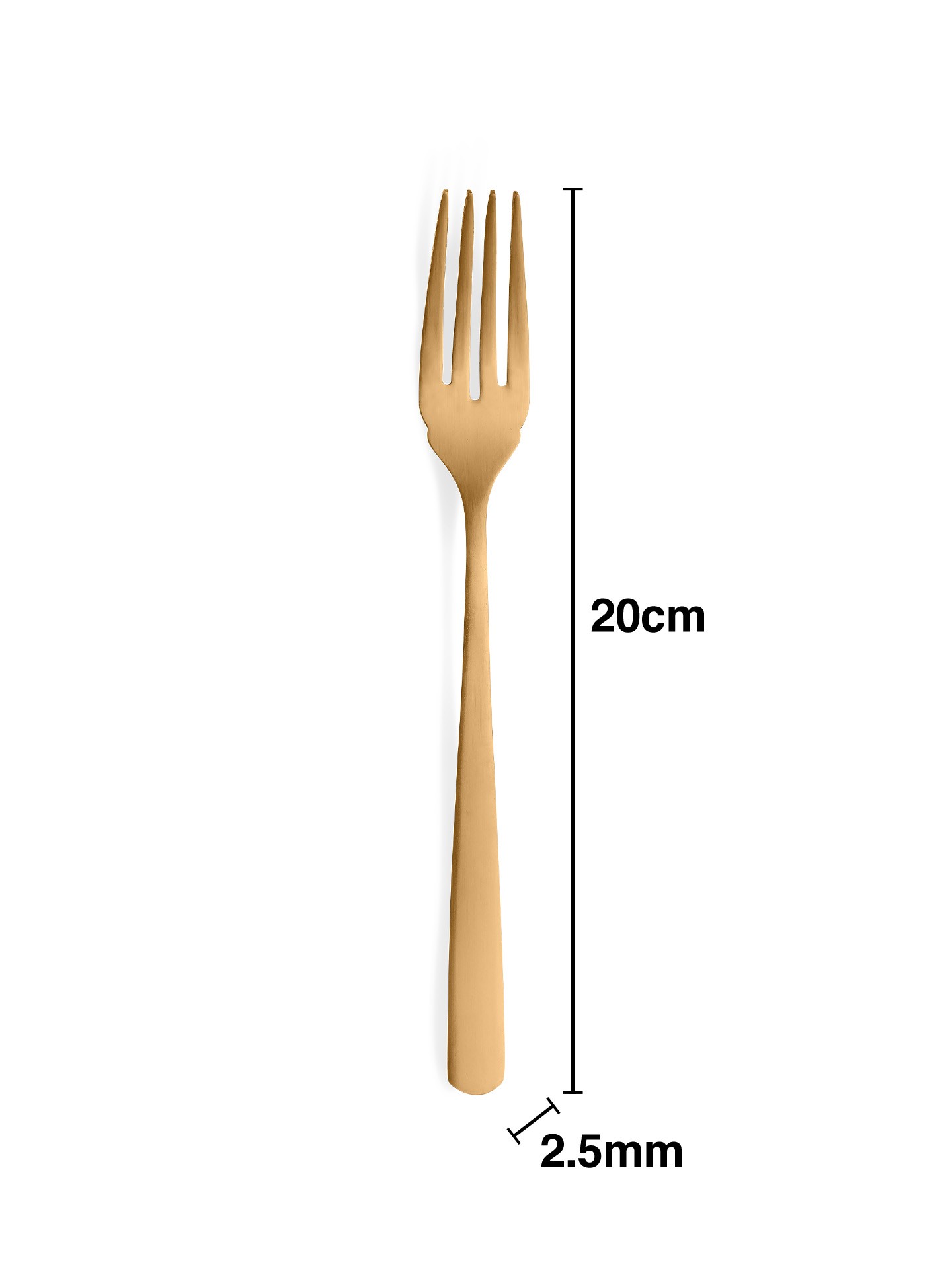 Garfo Inox Stuttgart Gold Peixe 2.5mmX20cm