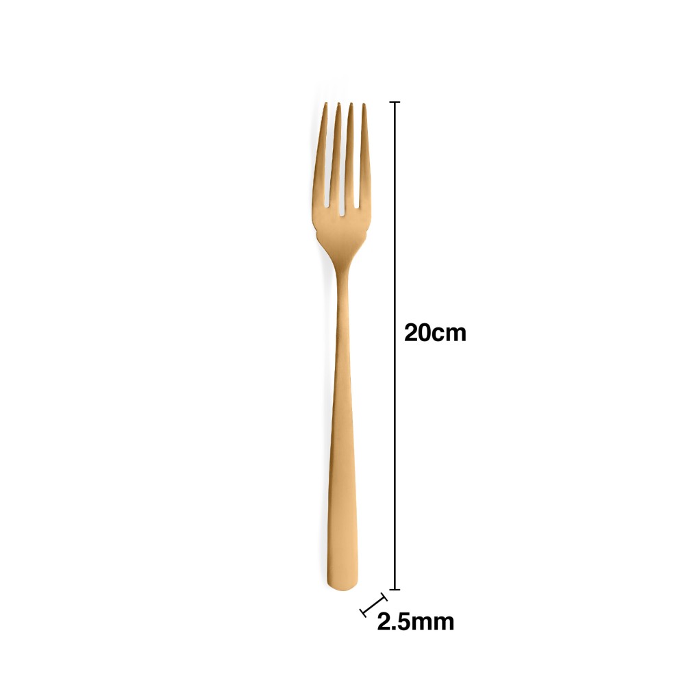Garfo Inox Stuttgart Gold Peixe 2.5mmX20cm
