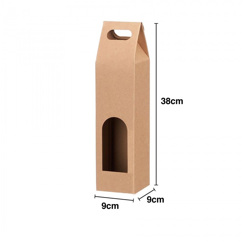 Saco Garrafa Kraft 9X9X38cm