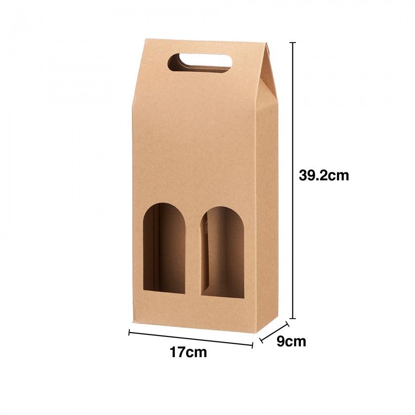 Saco Garrafas Kraft 17X9X39.2cm