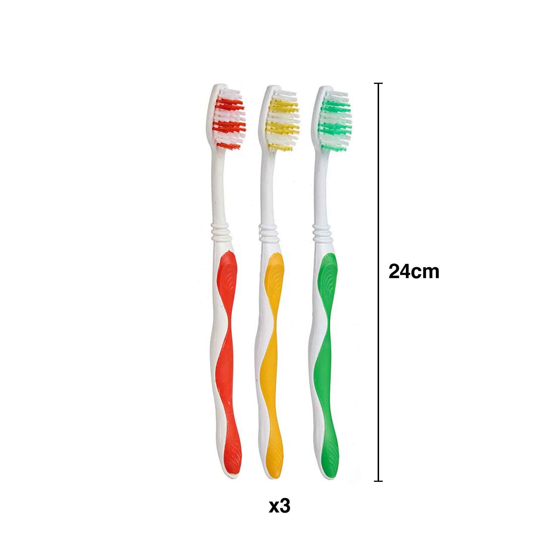 Escova Dentes 24cm Pack 3