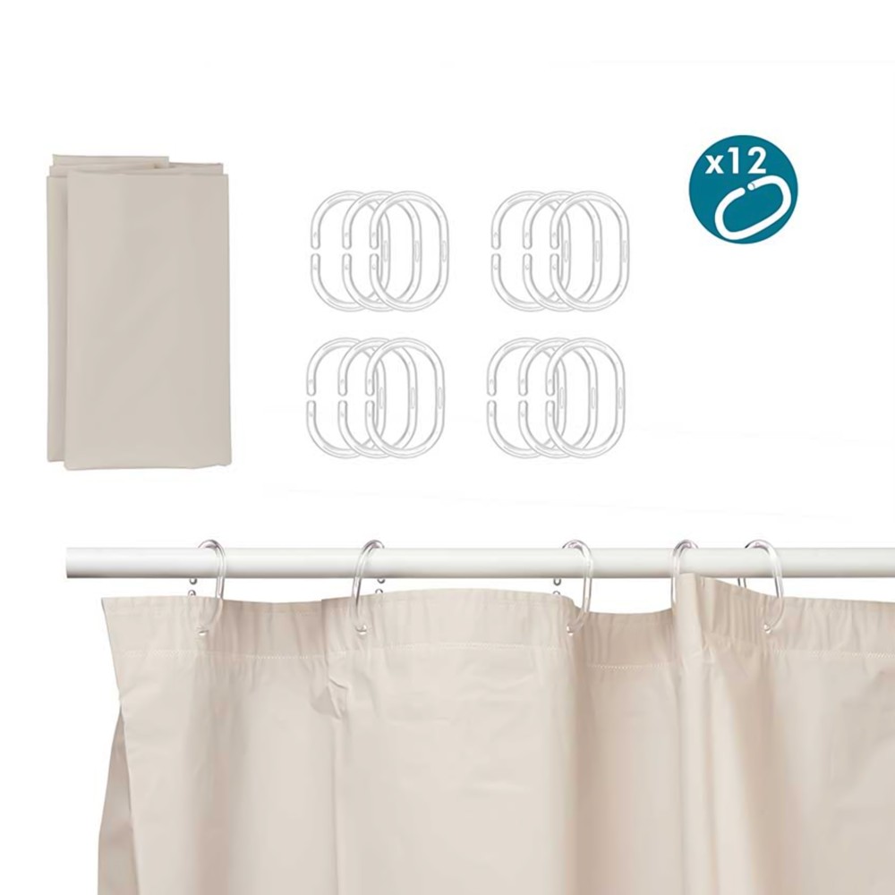 Cortina Plástico Wc 180X180cm