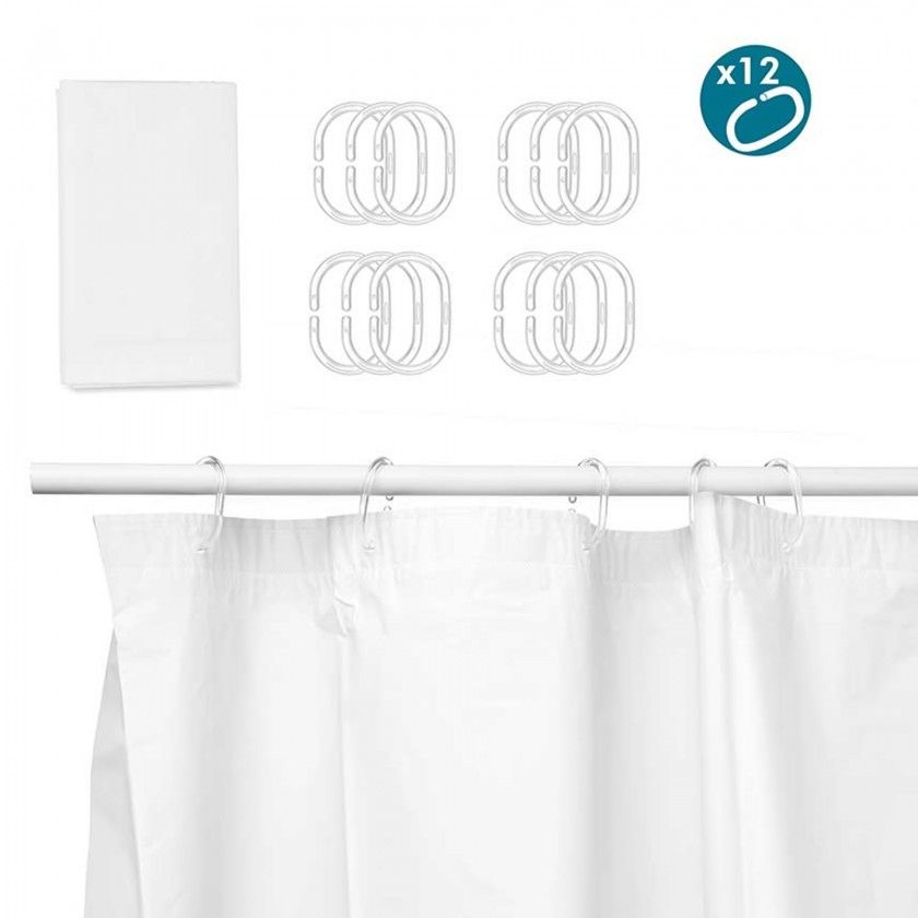 Cortina Plástico Wc 180X180cm Cortina Plástico Wc 180X180cm