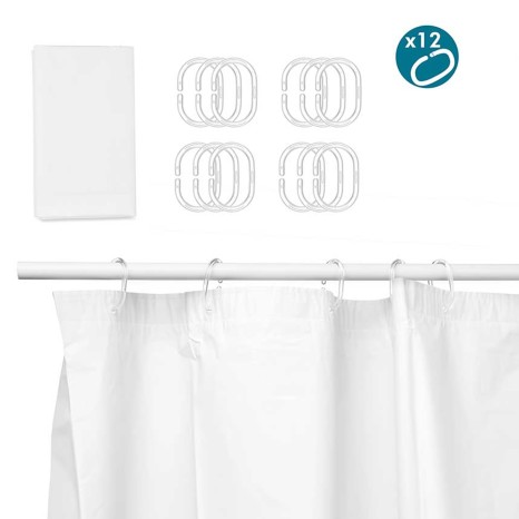 Cortina Plástico Wc 180X180cm - Image product