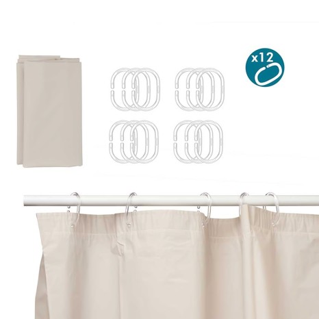 Cortina Plástico Wc 180X180cm - Image product