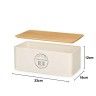 Caixa Po Metal Tampa Bambu 33X18X12cm