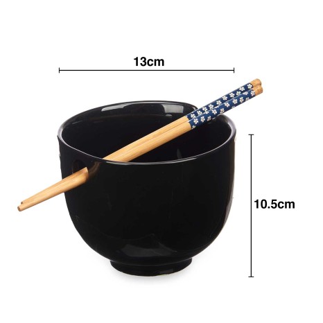 Ta�a Porcelana Asiatica 13X10.5cm + Pauzinhos 22.6cm - Image product