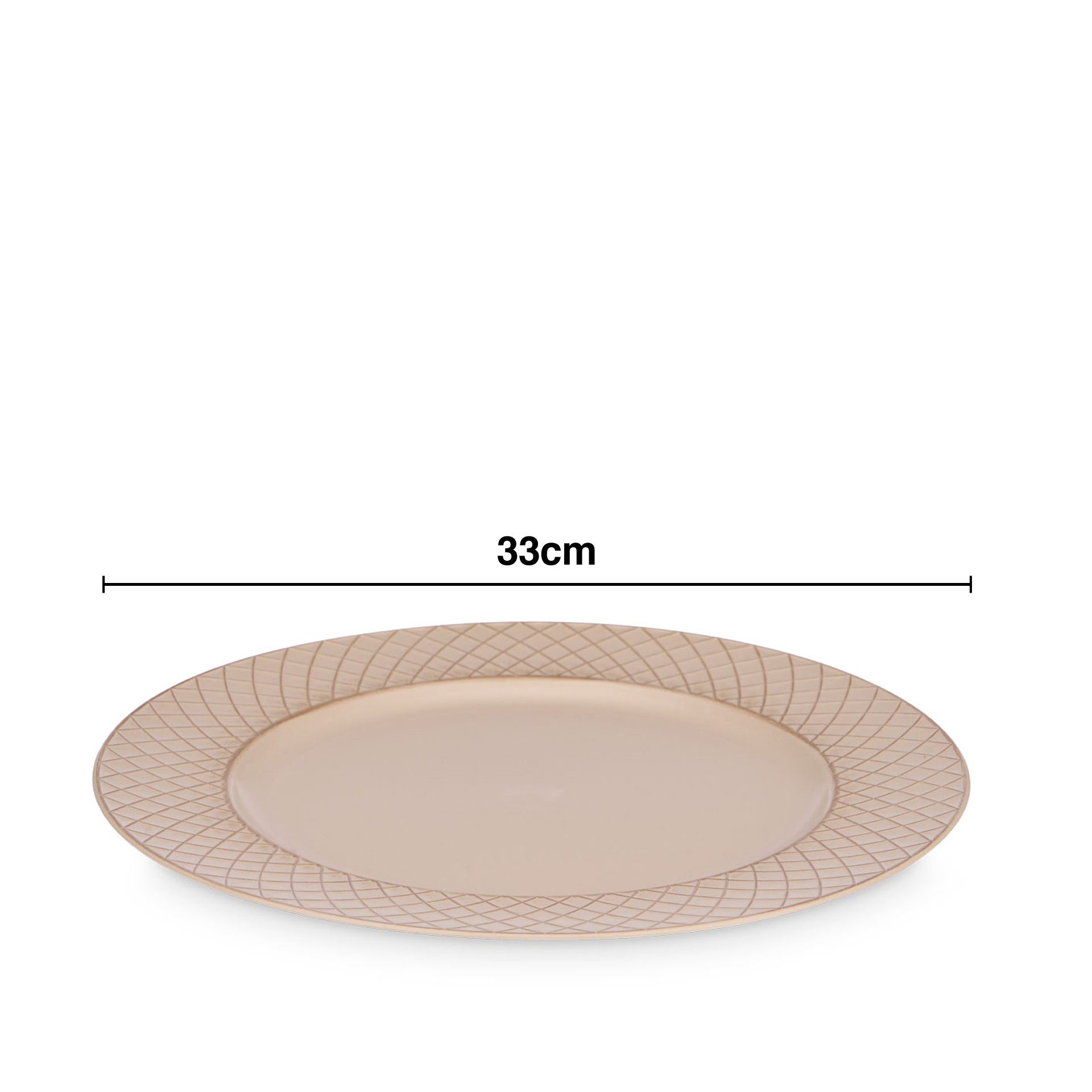 Prato Marcador Diamante Redondo 33cm