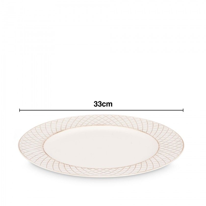 Prato Marcador Diamante Redondo 33cm Prato Marcador Diamante Redondo 33cm