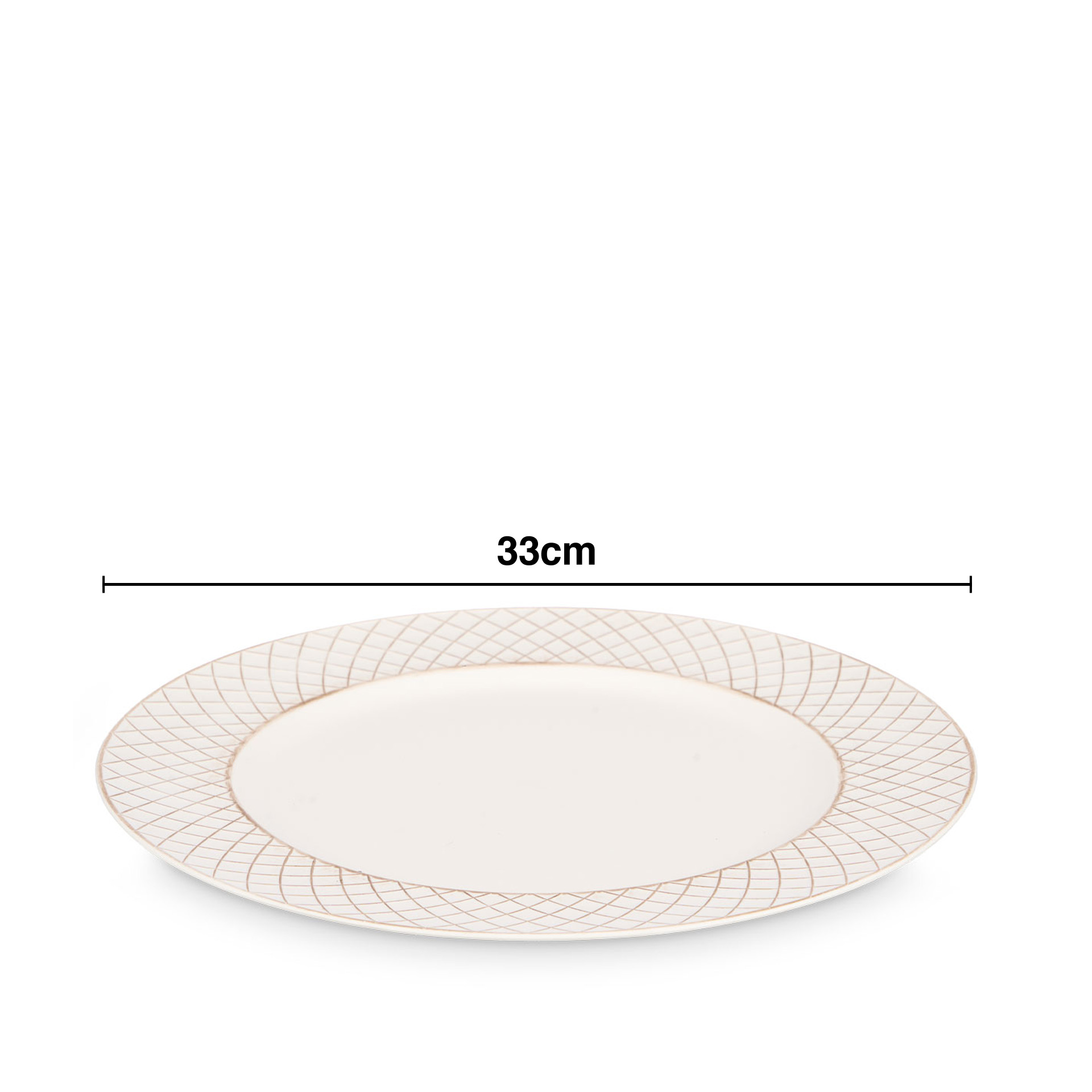 Prato Marcador Diamante Redondo 33cm