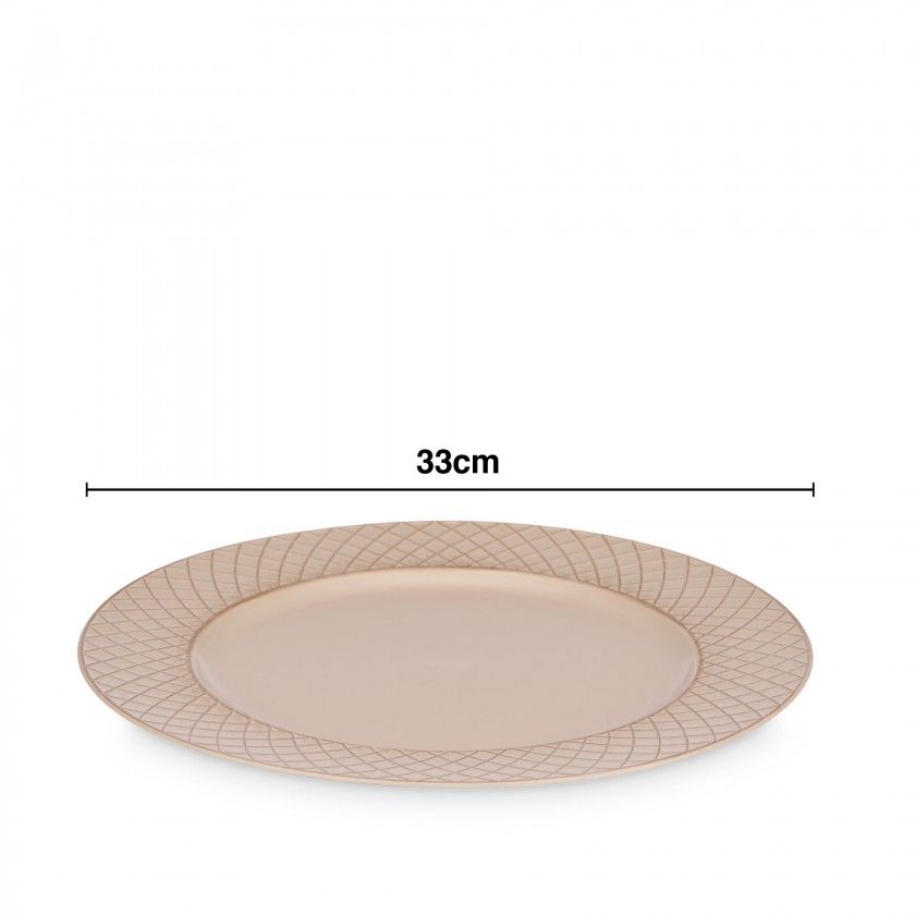 Prato Marcador Diamante Redondo 33cm Prato Marcador Diamante Redondo 33cm