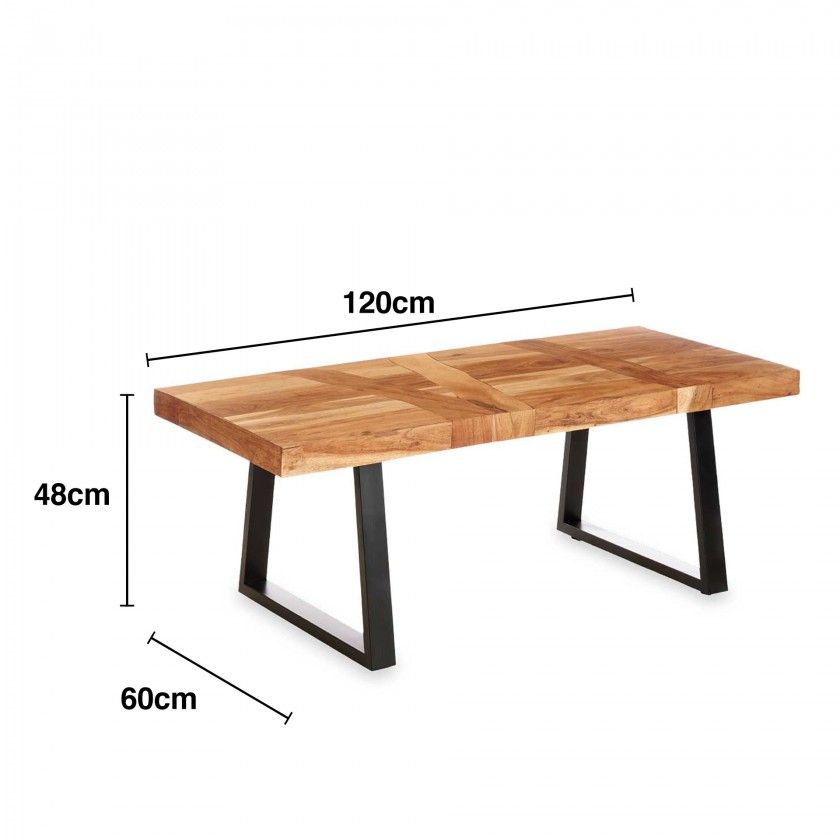 Mesa Madeira Acácia 120X60X48cm Mesa Madeira Acácia 120X60X48cm