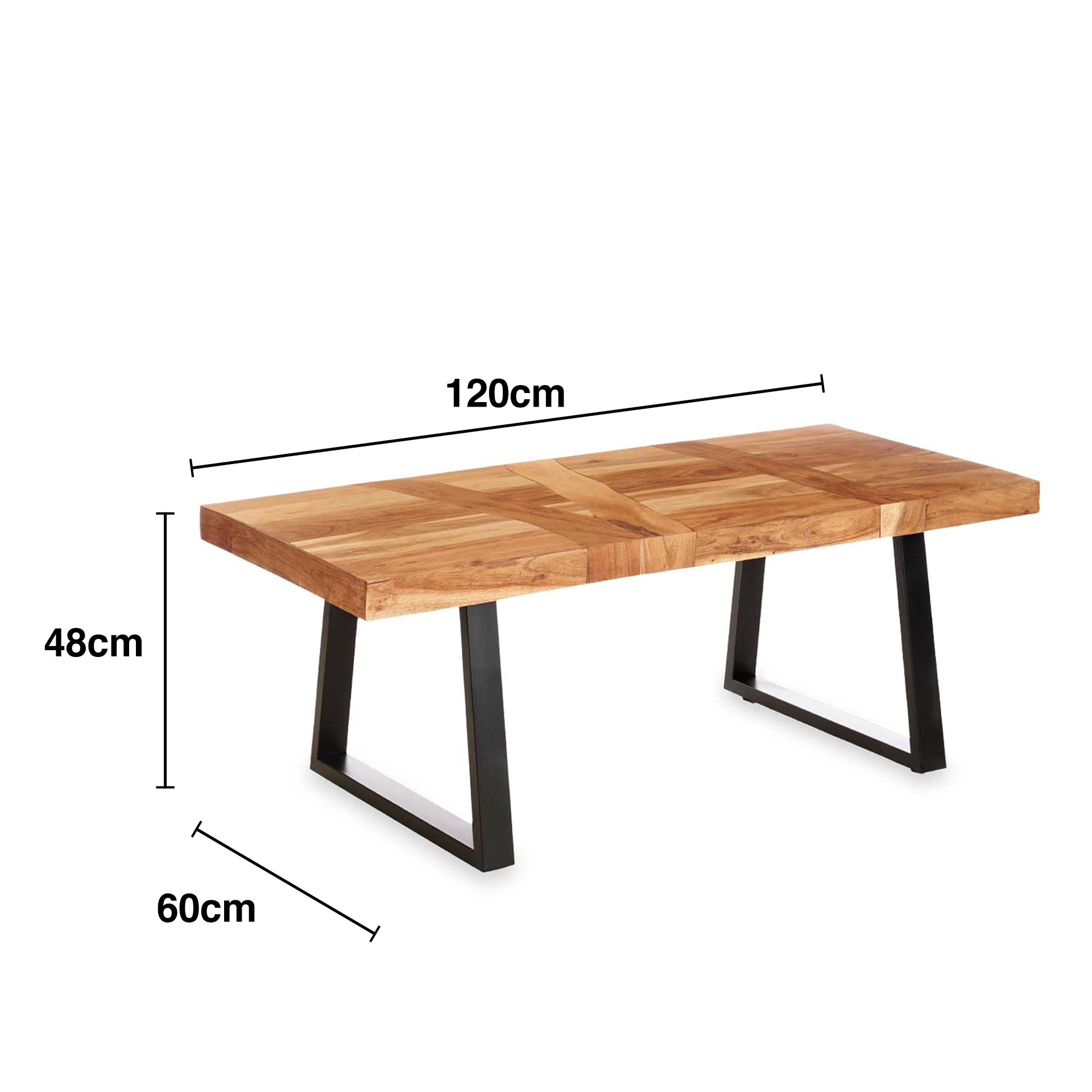 Mesa Madeira Acácia 120X60X48cm