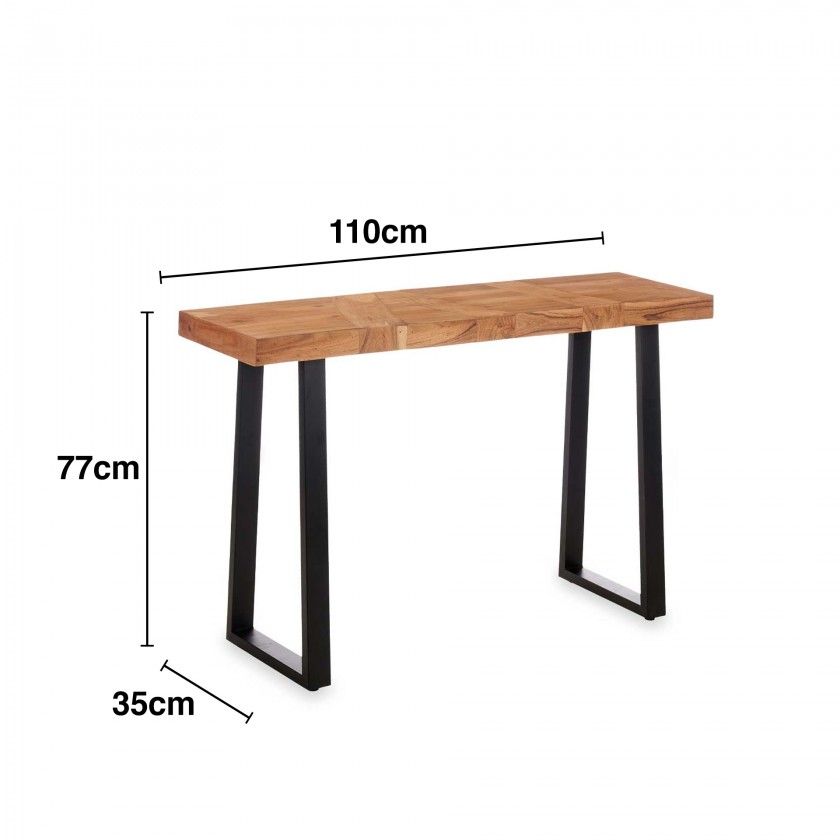 Mesa Madeira Acácia 110X35X77cm Mesa Madeira Acácia 110X35X77cm
