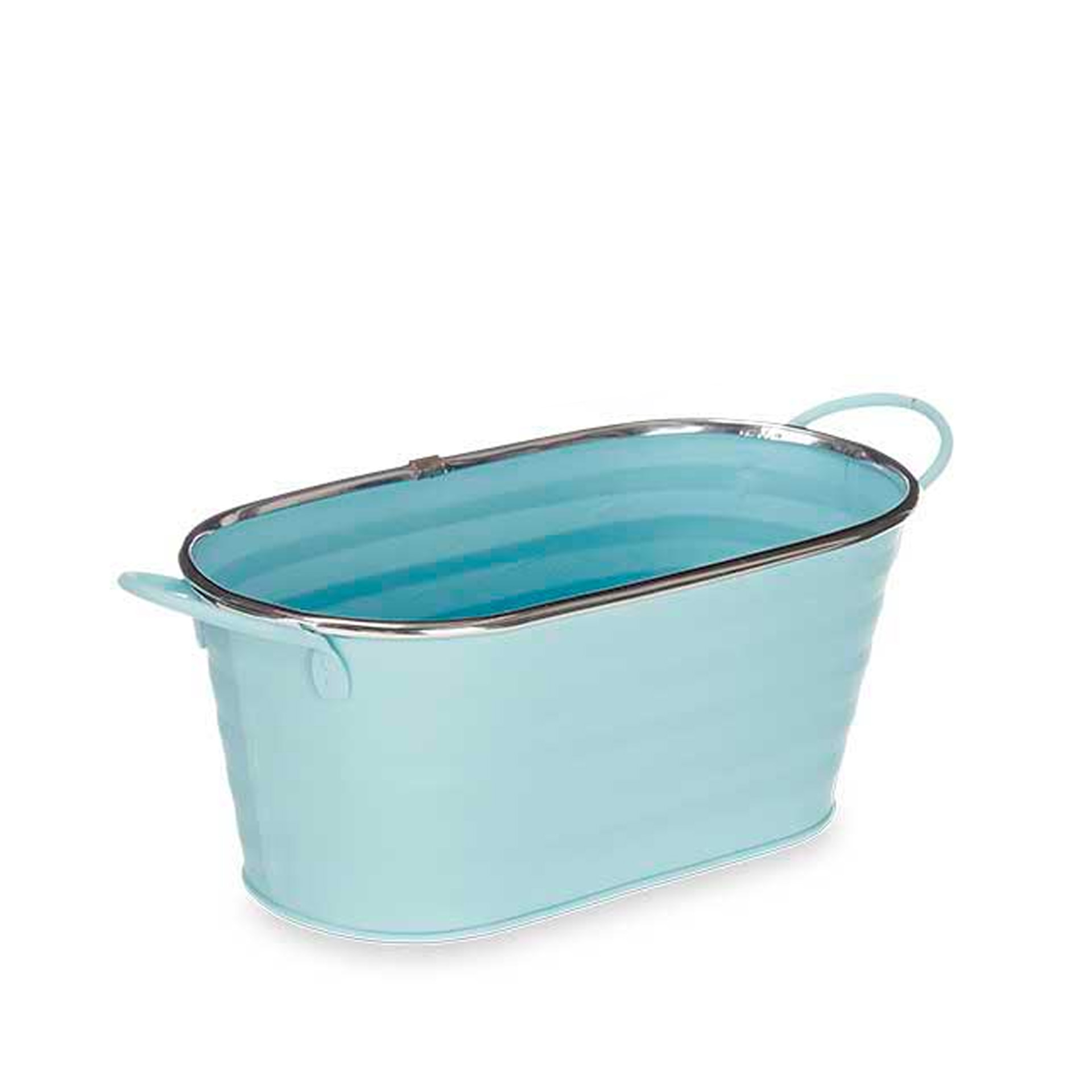 Vaso Metal Fio Prata Oval Cor Sortida 11X27X9cm