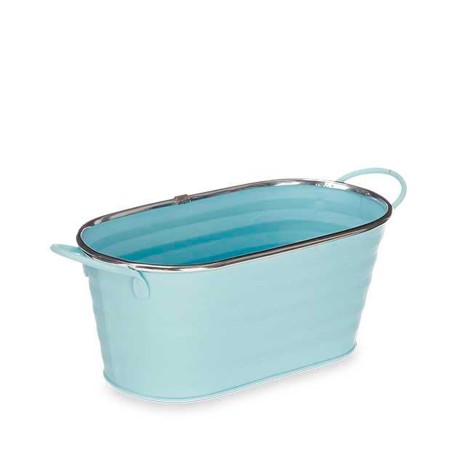 Vaso Metal Fio Prata Oval Cor Sortida 11X27X9cm - Image product