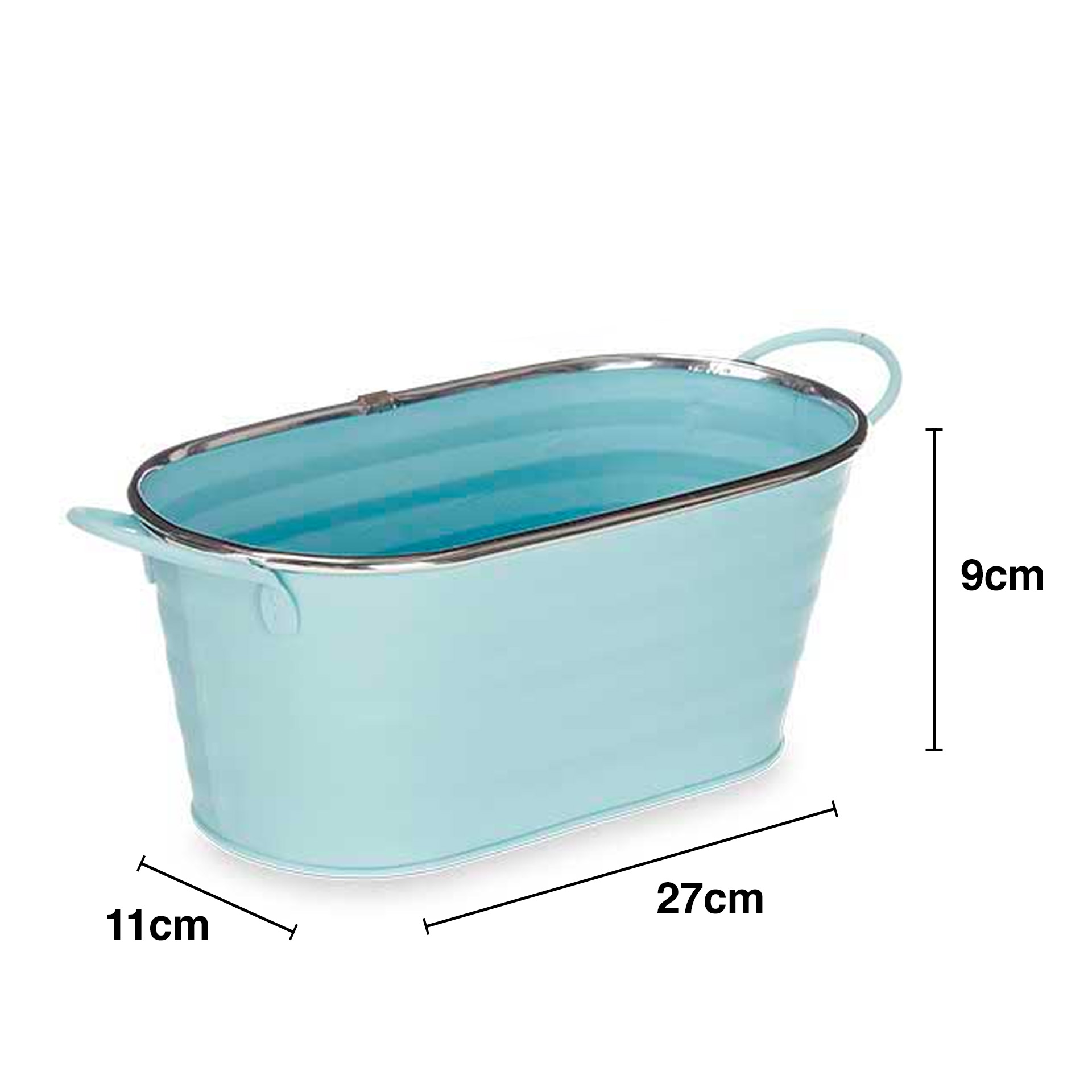 Vaso Metal Fio Prata Oval Cor Sortida 11X27X9cm