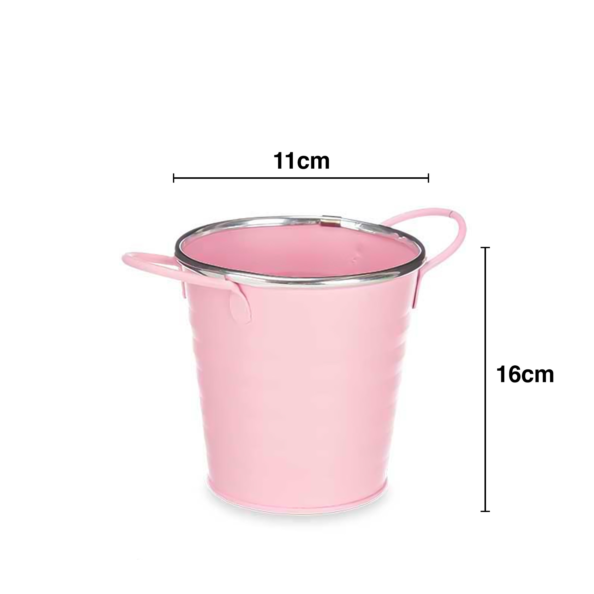 Vaso Metal Fio Prata Redondo Cor Sortida 11X16X11cm
