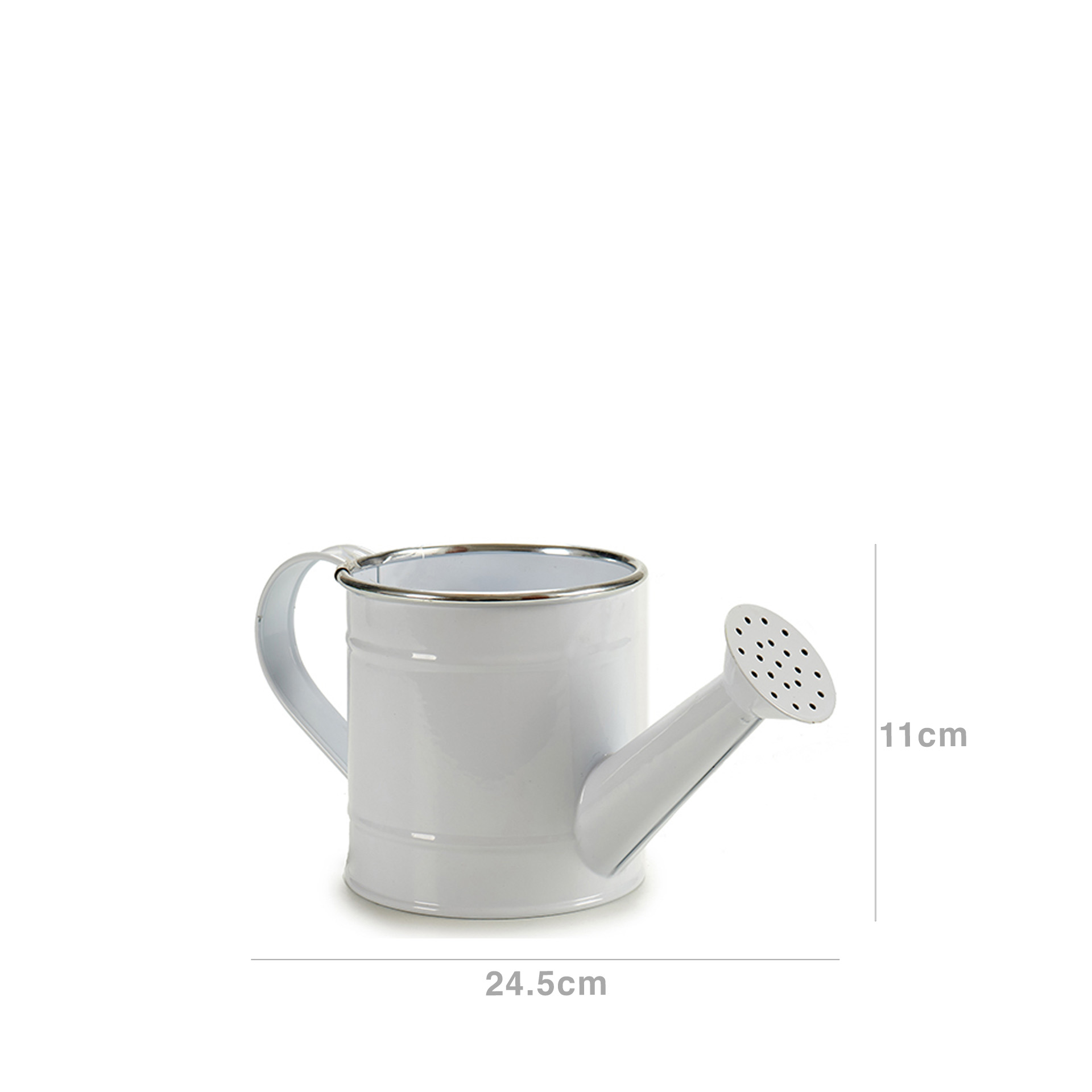 Regador Metal Fio Prata 750ml 11X24.5X11cm