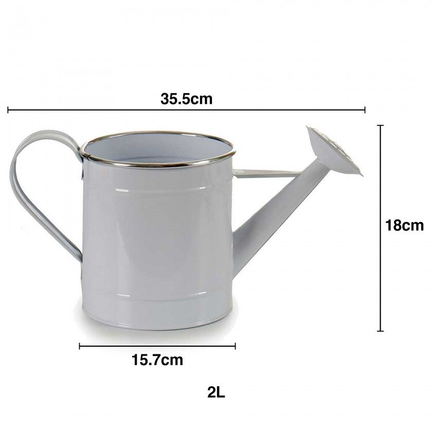 Regador Metal Fio Prata 2000ml 35.5X15.7X18cm Regador Metal Fio Prata 2000ml 35.5X15.7X18cm