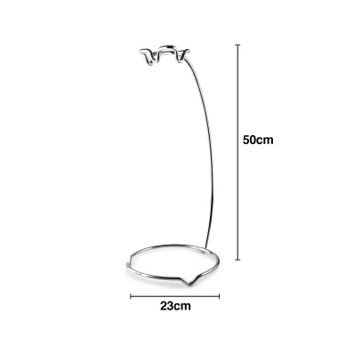 Suporte 3 Espetadas Inox Redondo 23X50cm
